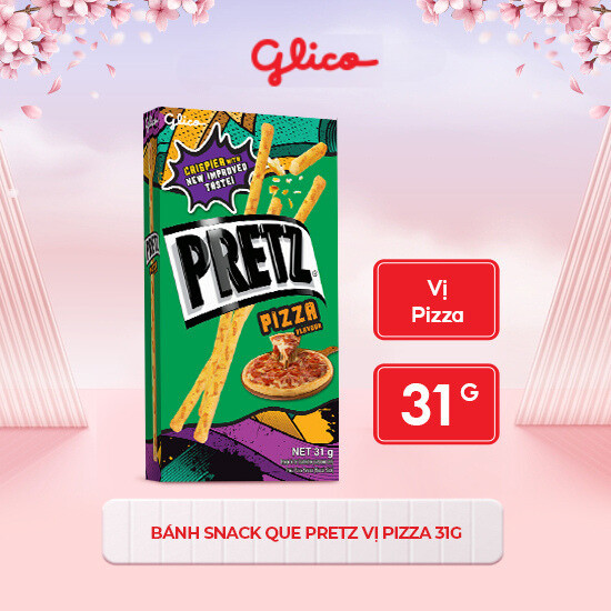 Bánh que nướng giòn vị pizza GLICO Pretz Pizza Flavour 31g (Combo 5 hộp)