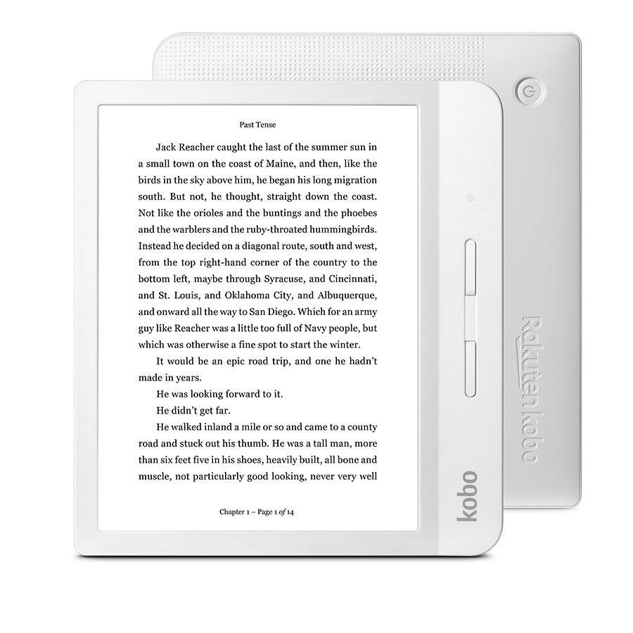 Máy đọc sách Kobo Libra H20 8GB Trắng/Đen có đèn nền vàng, chống nước - Hàng nhập khẩu | Máy Đọc Sách | Tiki