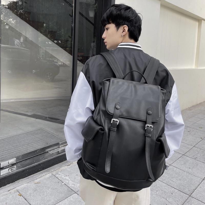 Balo da đứng form như hình chất da PU dày dặn, cứng cáp, chống thấm nước-Voyagers Backpack,novstore
