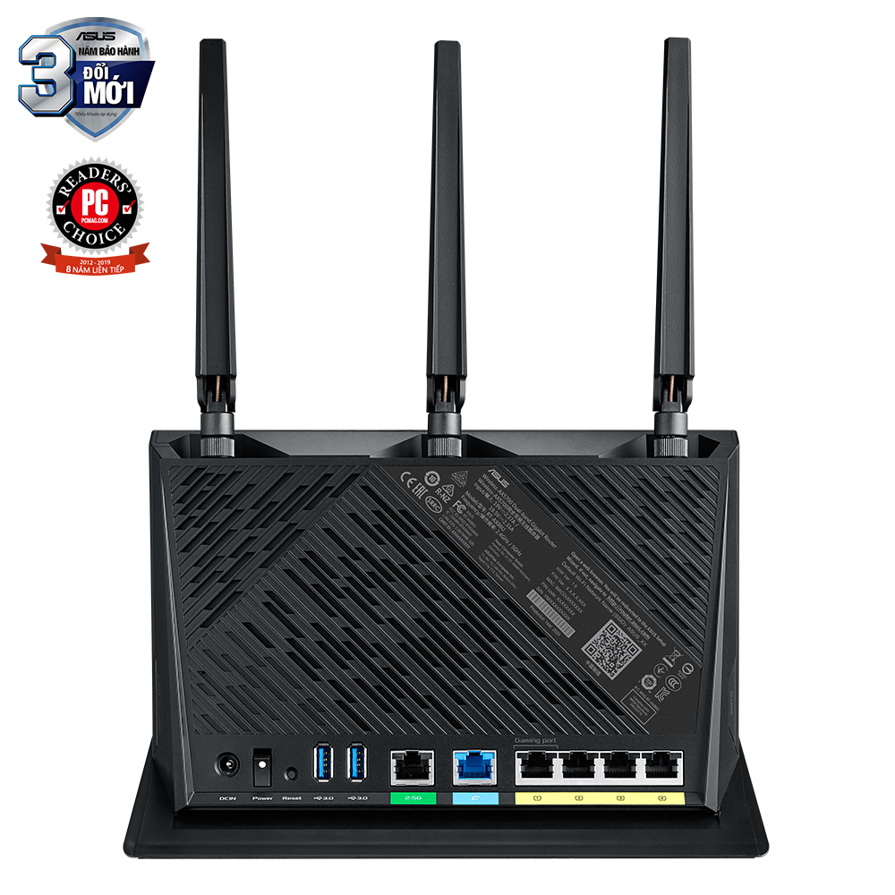 Router Wifi ASUS RT-AX86U Hai Băng Tần Chuẩn AX5700 (Chuyên Cho Game Di Động)- Hàng Chính Hãng