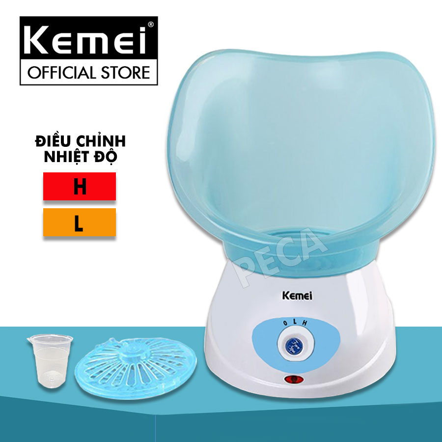 Máy xông hơi mặt KEMEI KM-6080 có 2 mức điều chỉnh nhiệt chăm sóc da an toàn phù hợp sử dụng mọi loại da - Hàng chính hãng