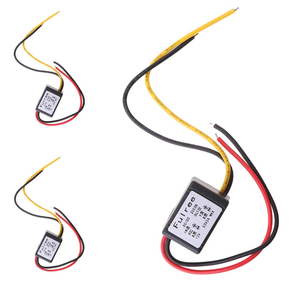 4xDC-DC Step-down Power Module 12V  to 3.3V 2A Car Power Adapter