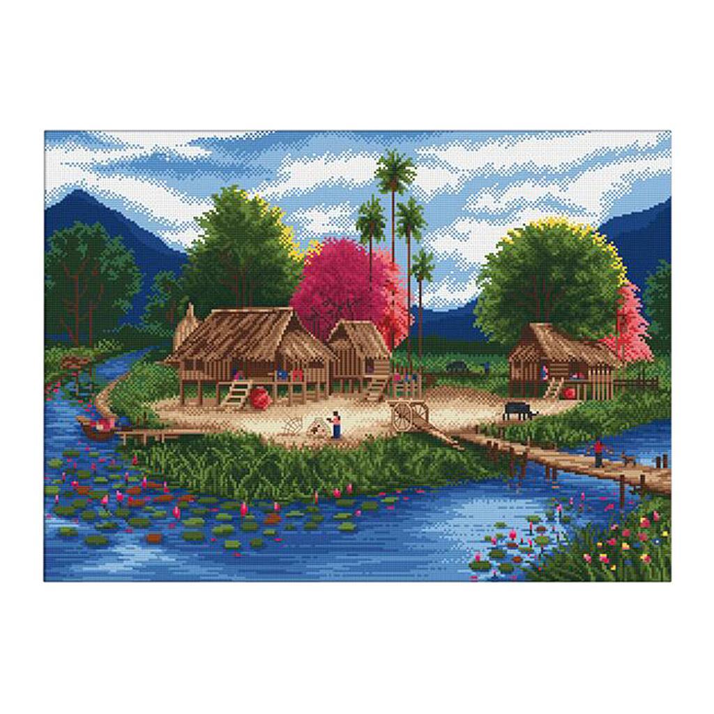DIY Landscape Dimensions Counted Cross Stitch Kits Stamped Patterns Handmade