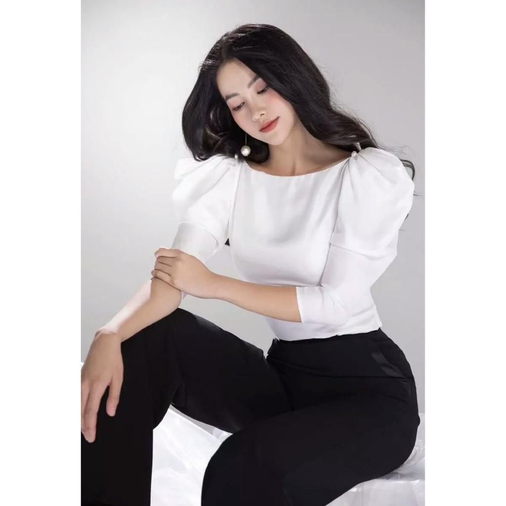 ÁO CỔ THUYỀN TAY PHỒNG NANA