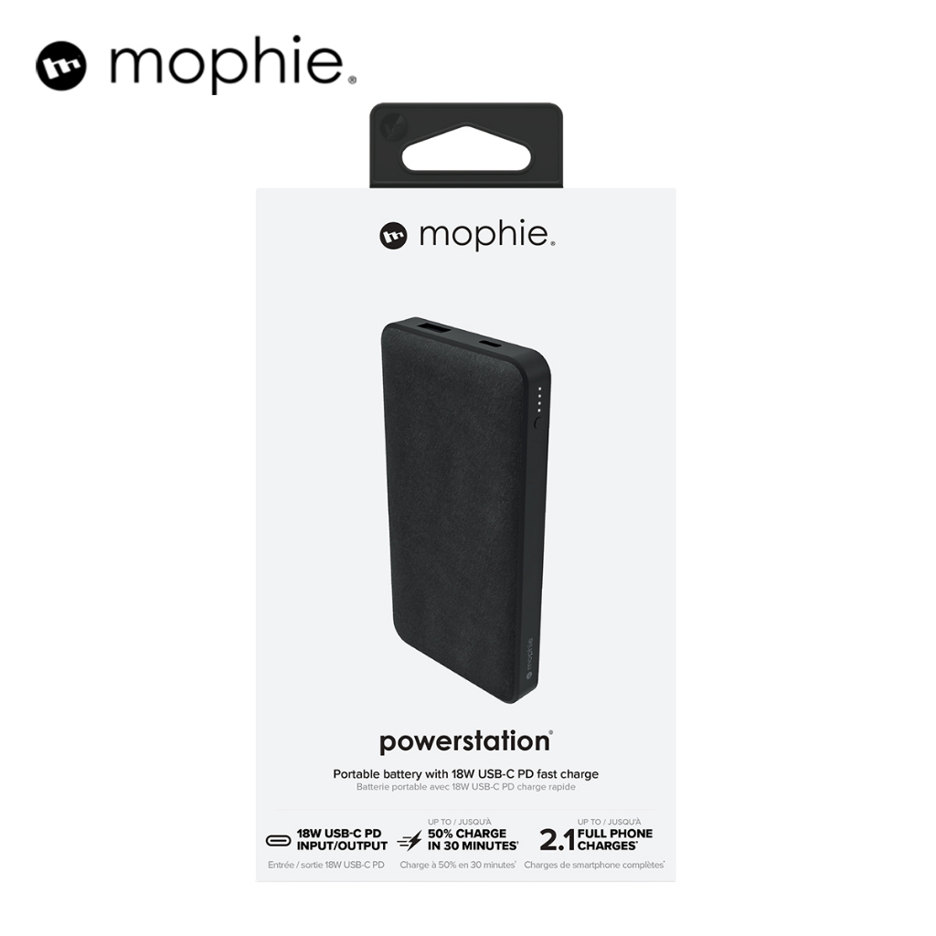 Sạc dự phòng Mophie Powerstation 10,000mAh Power Delivery - Hàng chính hãng