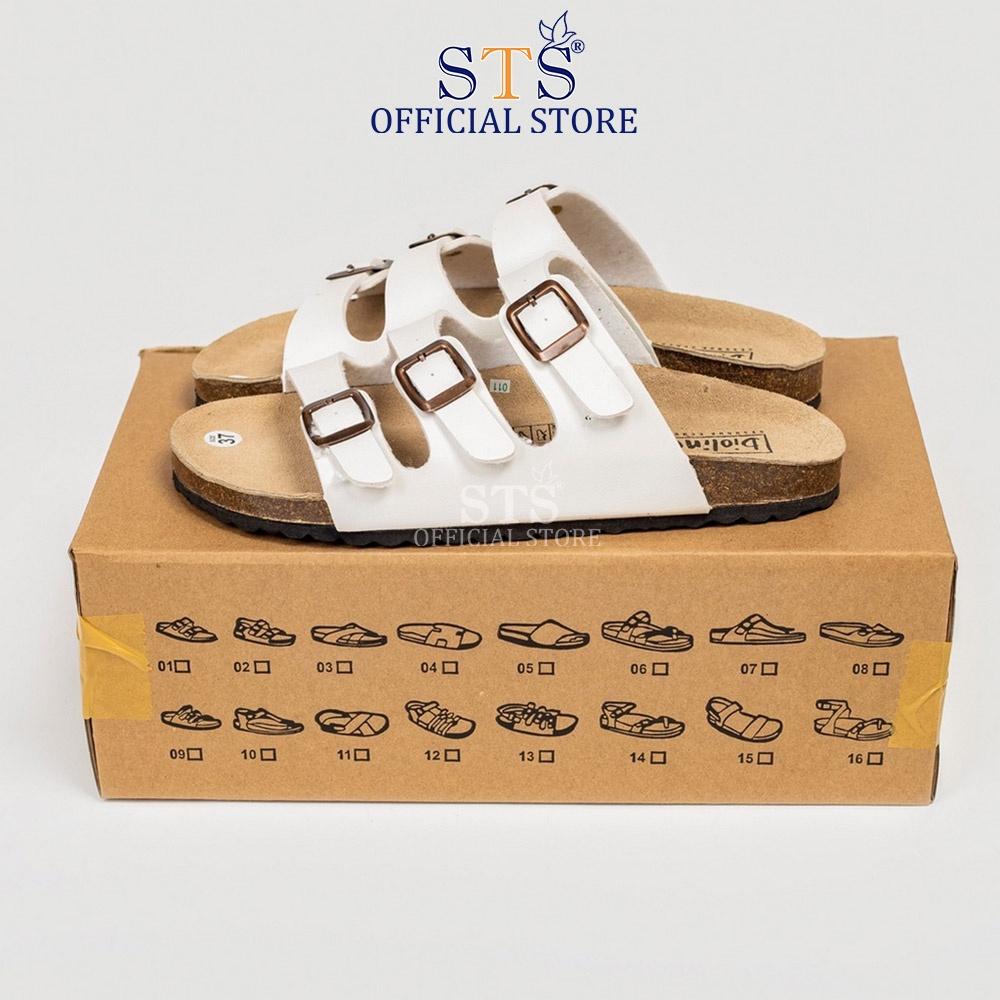Dép Birken quai ngang đế trấu Da PU cao cấp xuất khẩu STPU09 cao cấp chống nước nhẹ đi biển đi chơi