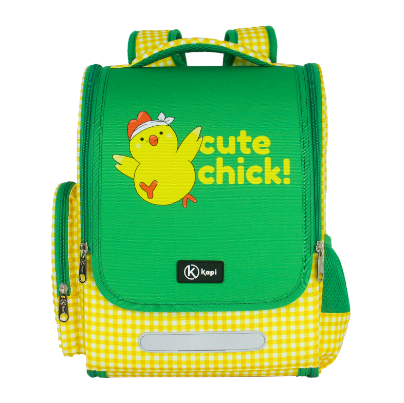 Balo Chống Gù Dành Cho Học Sinh Tiếu Học KAPI Cute Chicken - Hàng Chính Hãng