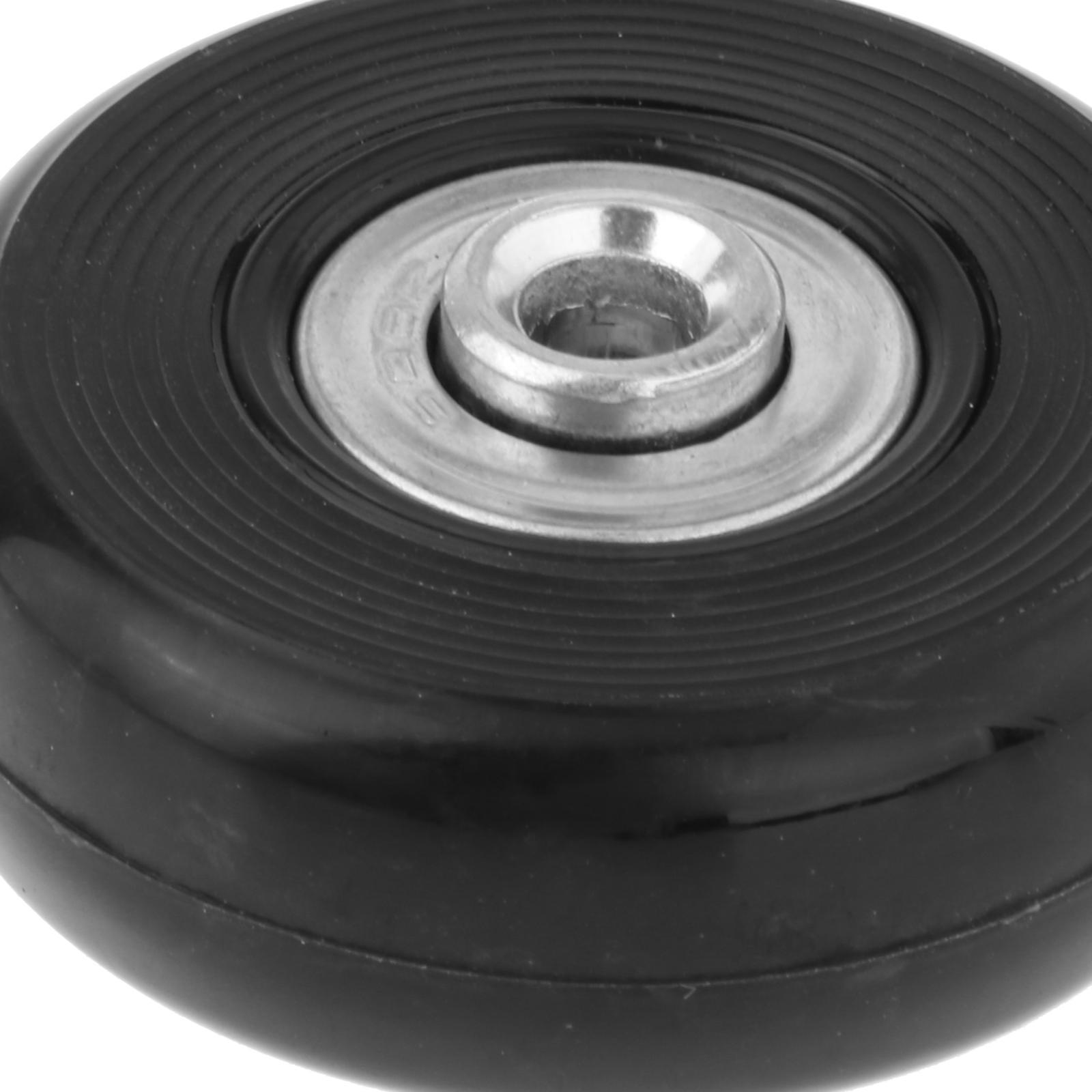 4x Replacement Suitcase Wheels PU Metal Swivel Caster Wheels Repair Set Easy Installation ,Axles Mute Luggage Suitcase Replacement Wheels Set