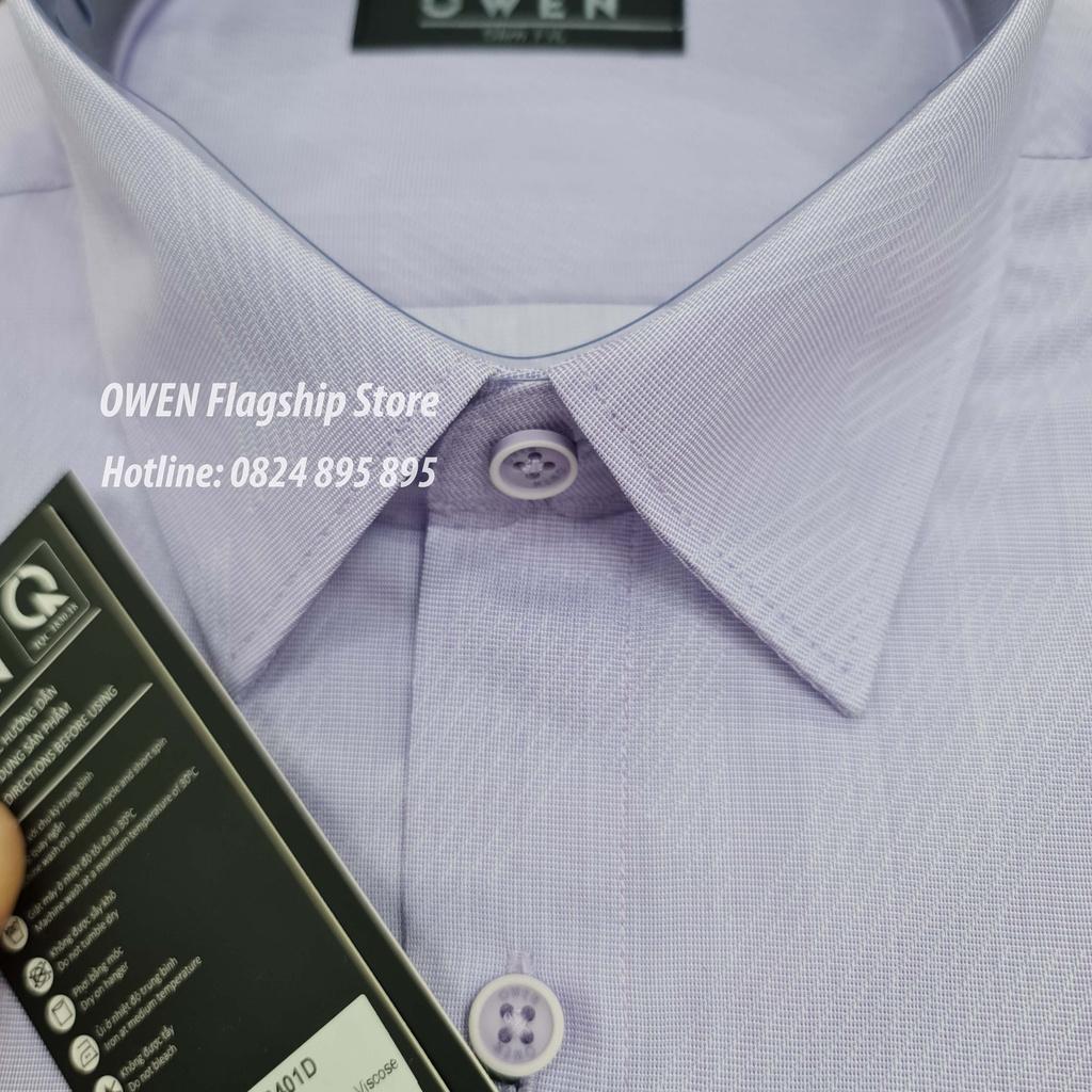 OWEN - Áo sơ mi nam dài tay dáng SLIMFIT sợi Bạch đàn - Mã AS23401D