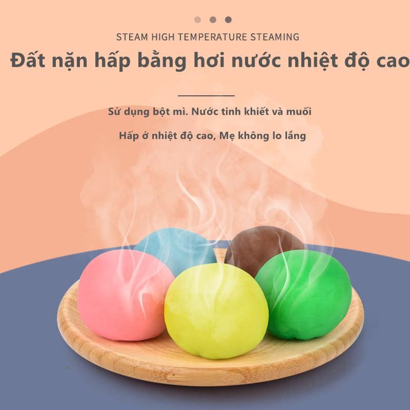 Bộ Đồ Chơi Chú Heo DIY Làm Kem,Mì Sợi,Hamburger,Sủi cảo Bằng Đất Nặn Làm Từ Bột Mì An Toàn ChoBé Đồ Chơi Nhập Vai Thú Vị