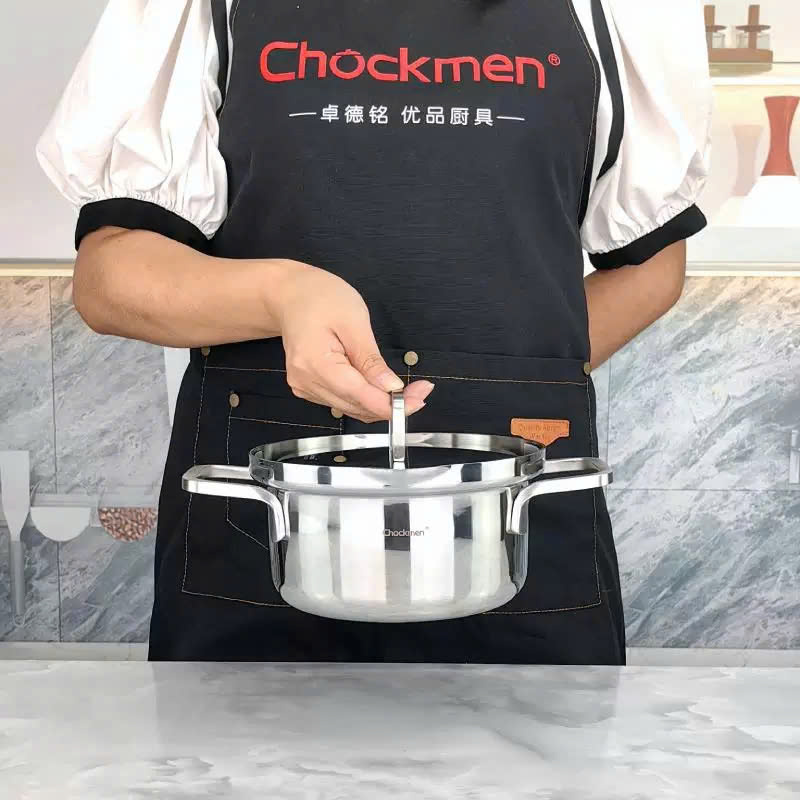 [Hàng chính hãng] CKM255 - Nồi quai vuông Chockmen 1.5L 16cm - Nguyên khối 3 lớp
