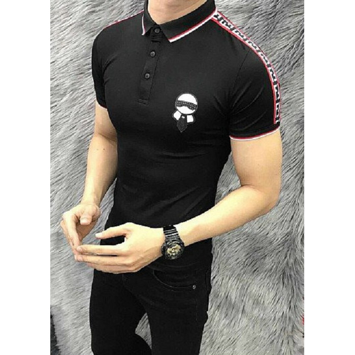 ÁO THUN NAM NGẮN TAY CỔ BẺ COTTON