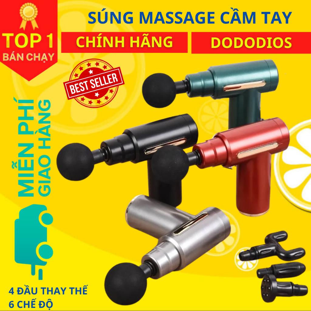 Máy massage Cầm tay dododios Cao Cấp Toàn Thân 4 đầu 6 chế độ - Cổng Sạc USB