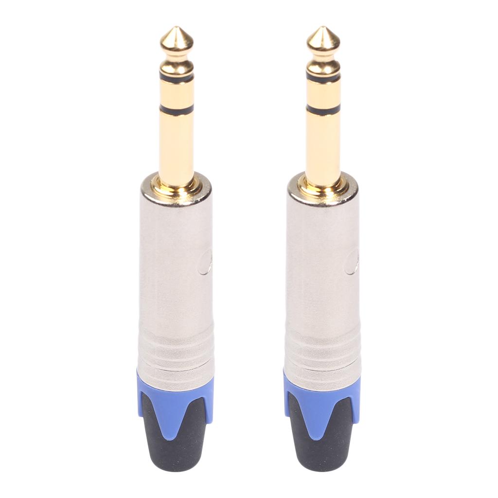 6.35mm Stereo Jack Connector For DIY Audio Soldering Adapter For Microphone