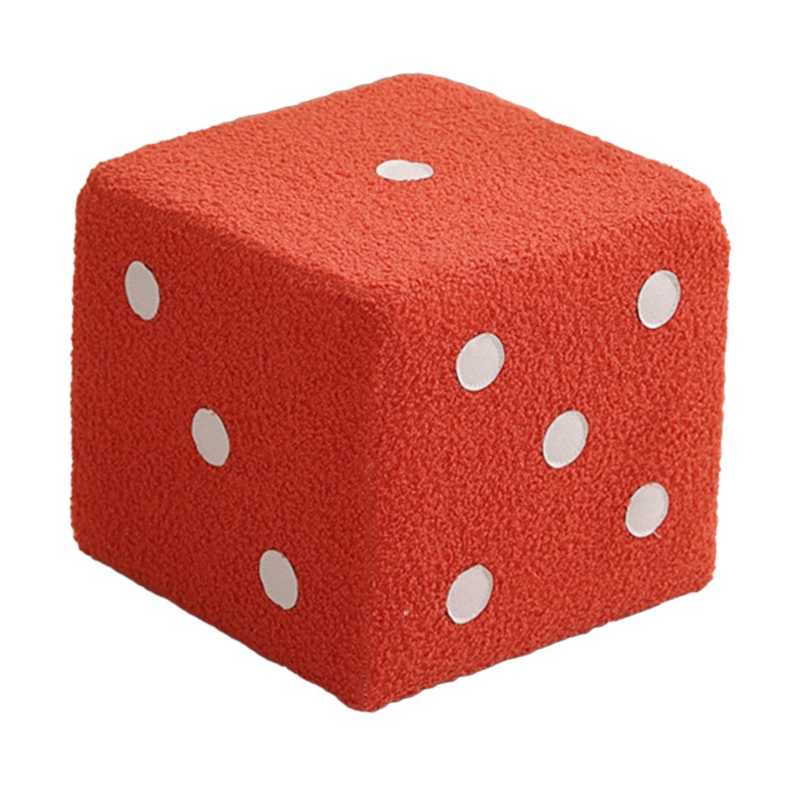 Dice Cubic Foot Stool Foot Rest Comfortable Change Shoe Stool Dice Cube Ottoman for Home Living Room Apartment Couch Entryway