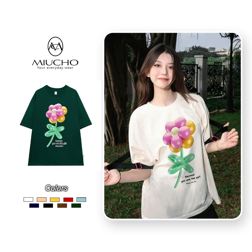 Áo thun nữ form rộng AT407 chất vải cotton in graphic - Be