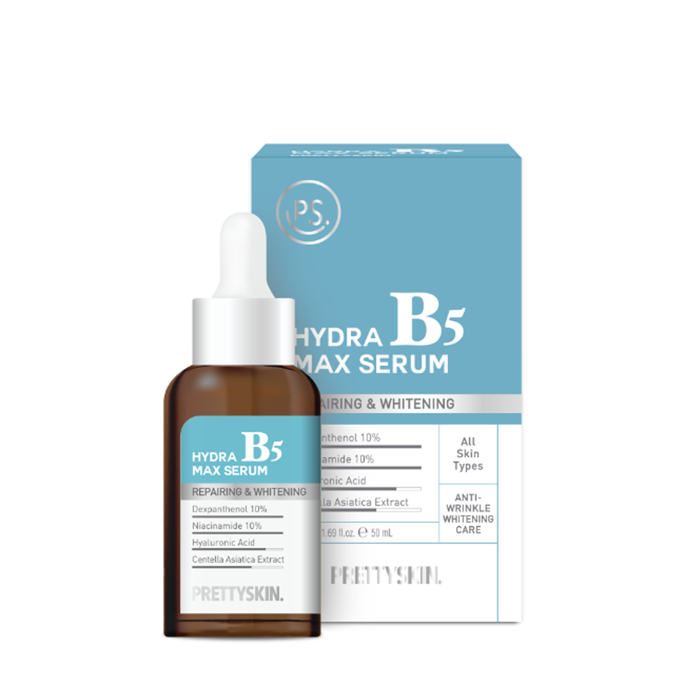 Combo Tinh chất phục hồi dưỡng trắng Hydra B5 Max Serum và Kem chống nắng phục hồi, dưỡng trắng Hidra B5