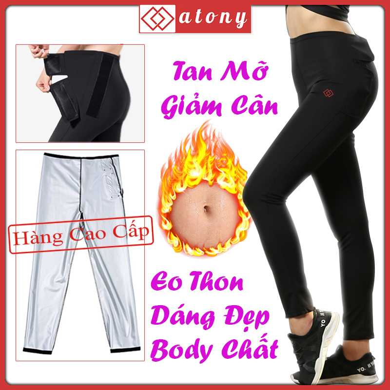 Quần Sinh Nhiệt Giảm Mỡ ATONY, Giúp Đổ Mồ Hôi, Định Hình Eo Thon Gọn, Tăng Hiệu Quả Tập Luyện