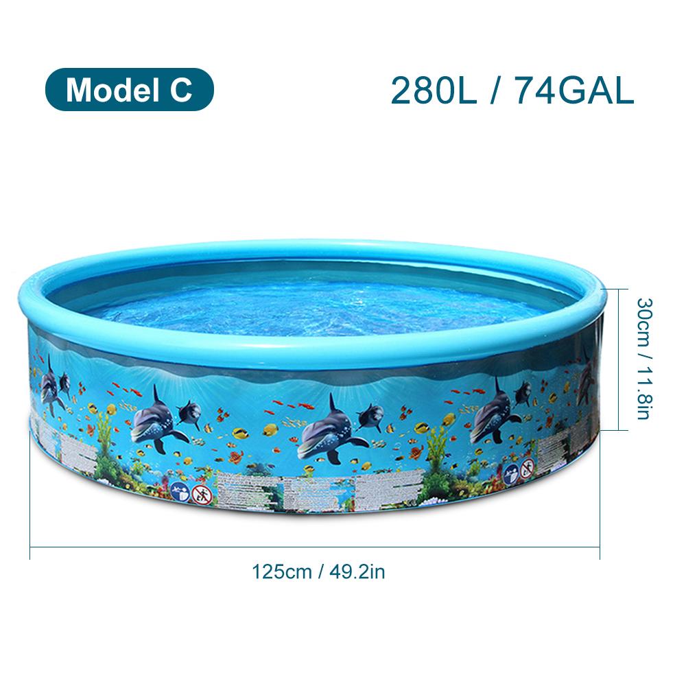 Bể bơi di động bằng nhựa cho trẻ sơ sinh 155x30cm