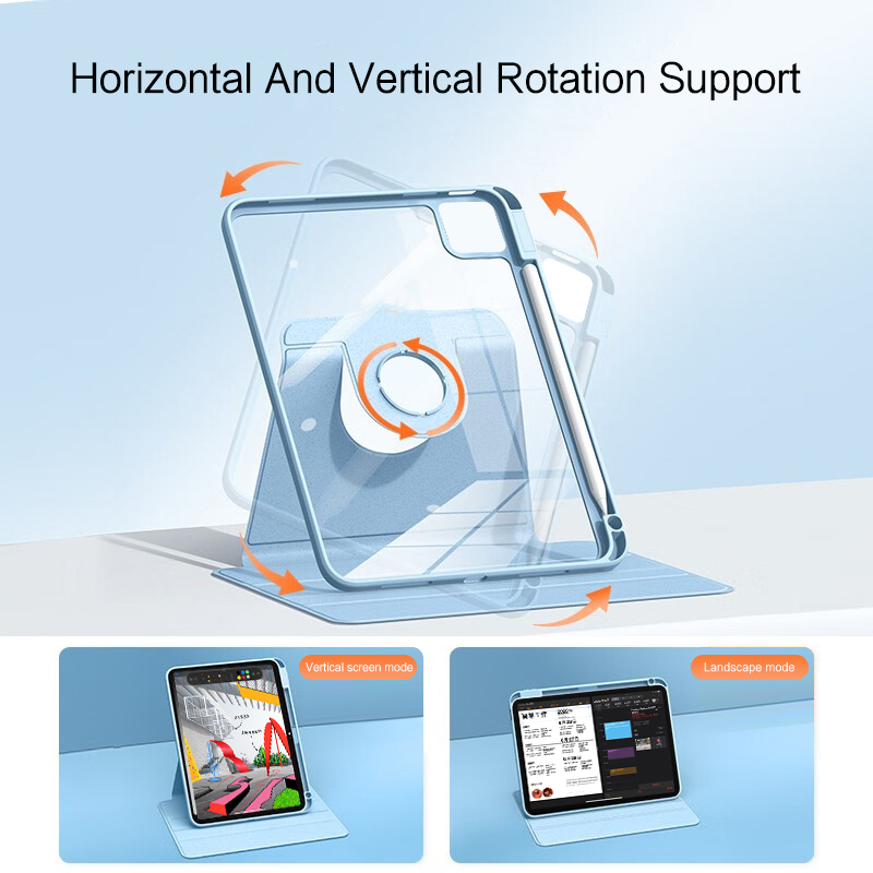 Bao Da Xoay 360° Dành Cho Xiaomi Mi Pad 6 và Mi Pad 6 Pro Da TPU cao cấp, Xoay tròn dựng ngang và dọc, Bên trong có khay đựng bút tiện lợi