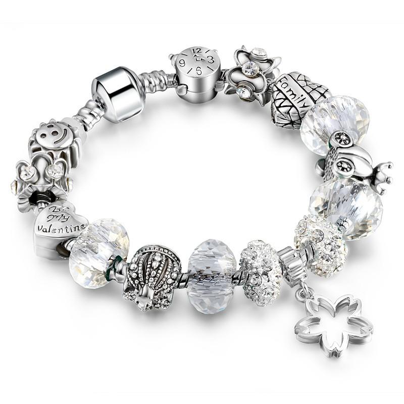 Vòng tay charm hoa 5 cánh cực xinh