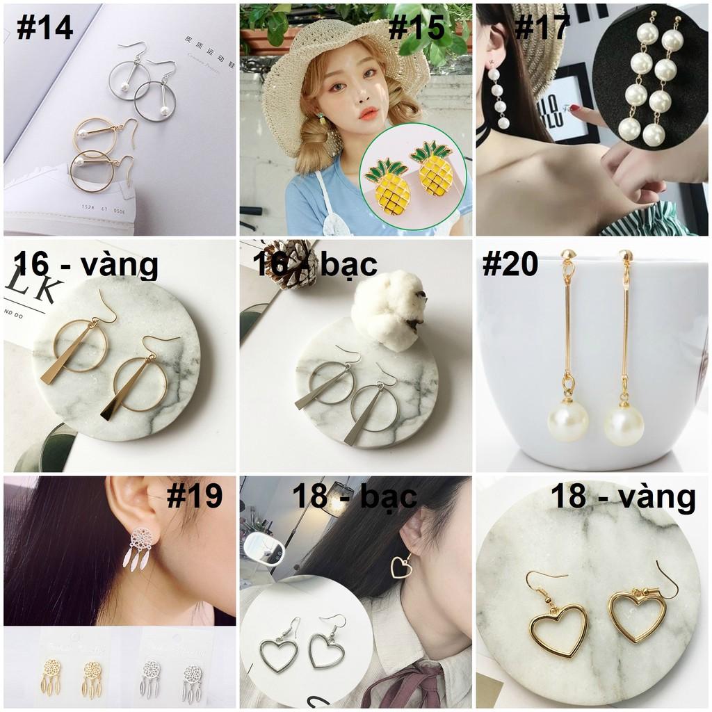 Bông tai tòn ten hình học