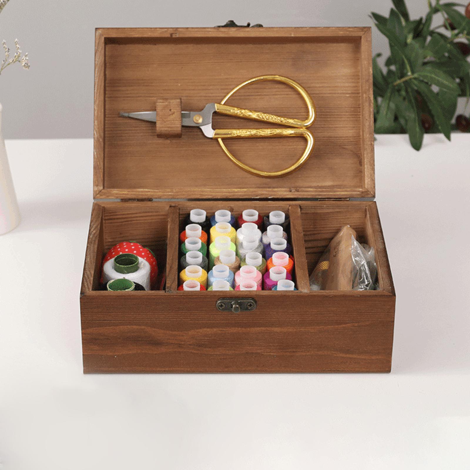 Sewing Box Organizer Storage Case Accessories for Embroidery Craft Women ,