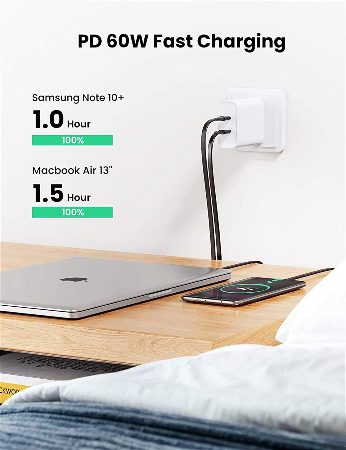 Ugreen UG10976US333TK 2M 2.0 PD 20v 3A màu đen USB type C Cáp sạc và truyền dữ liệu máy tính ra điện thoại - HÀNG CHÍNH HÃNG