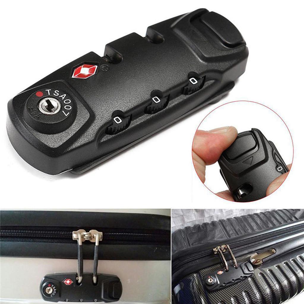 2X Secure Luggage 3 Digit Combination Lock Suitcase Bag Code Lock Padlock