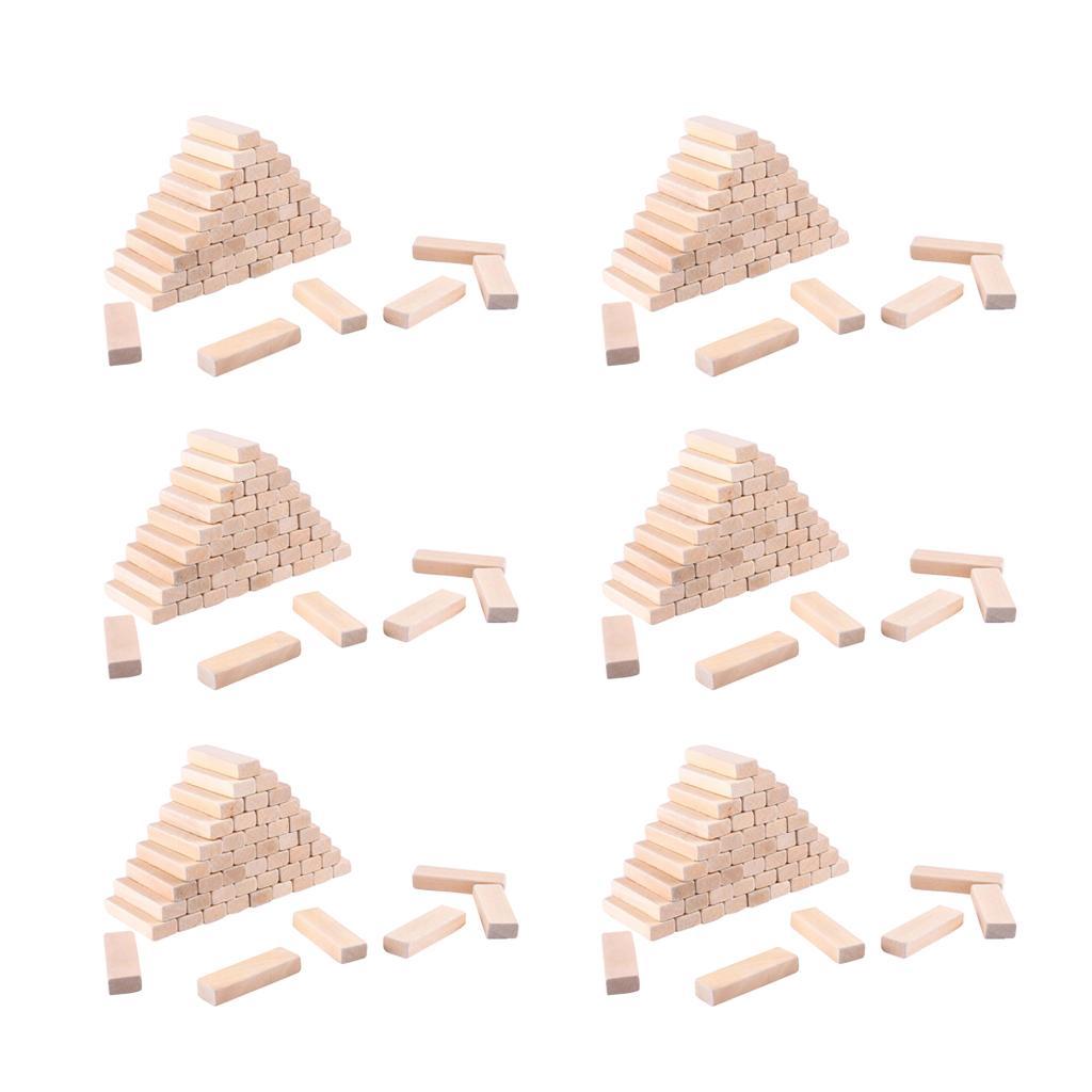 300x Wooden Blocks -2inch - Wood Rectangle Blocks for Crafts &amp; DIY Projects