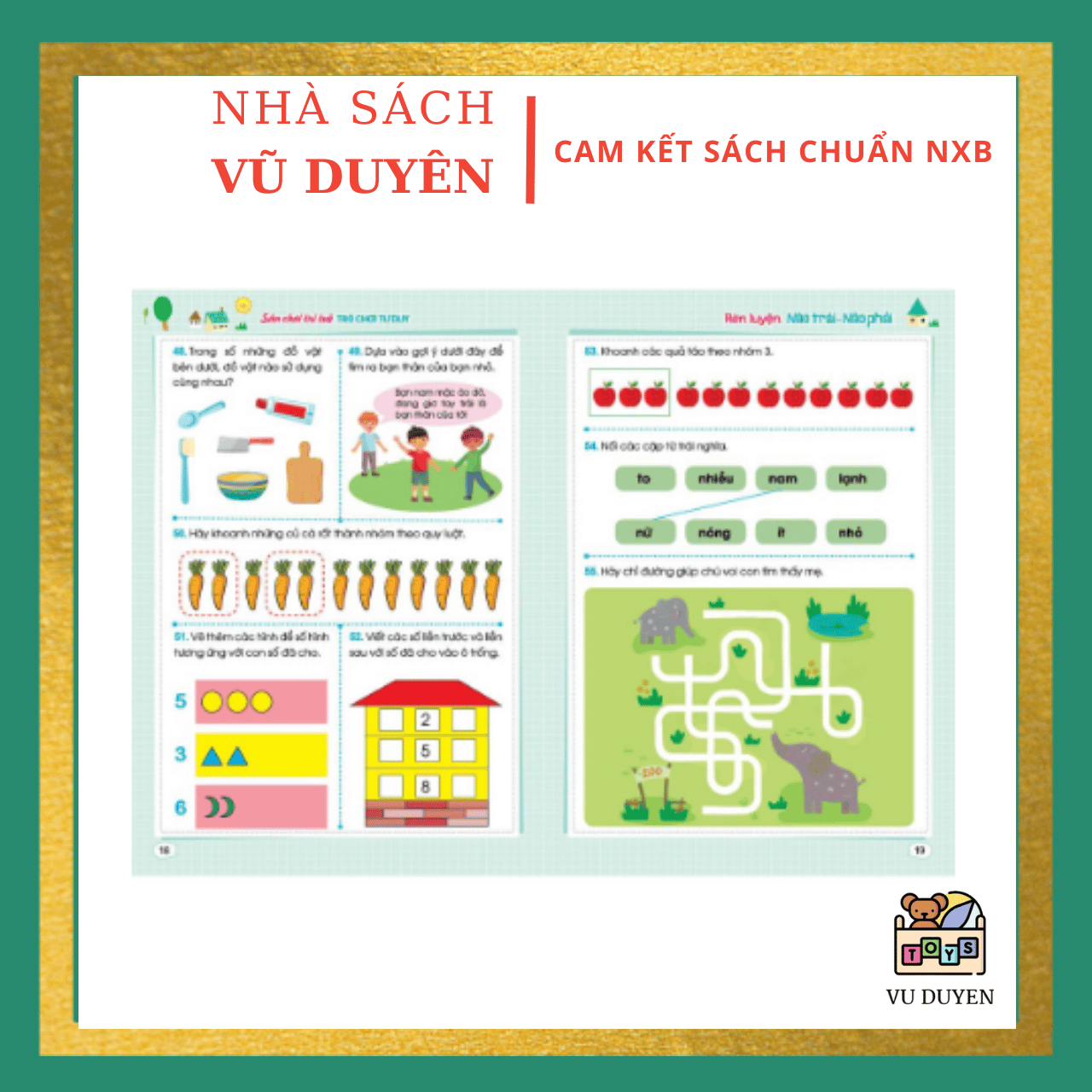 Sách - Bộ 3 Cuốn Sân Chơi Trí Tuệ - Trò Chơi Tư Duy Rèn Luyện Não Trái Não Phải - Dành cho trẻ từ 3-6 tuổi