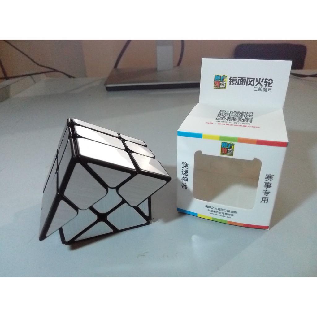 Đồ chơi ảo thuật Rubik's cube Mofang JiaoShi Windmill mirror - Rubik gương bạc