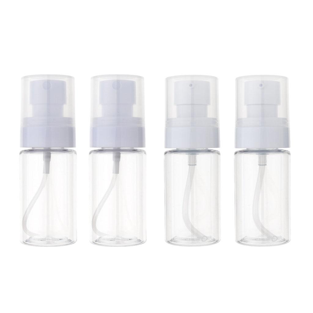 2Pcs Empty Refillable Plastic Perfume Toner Bottles Cosmetic Makeup Travel Lotion Cream Containers Dispensers 40ml