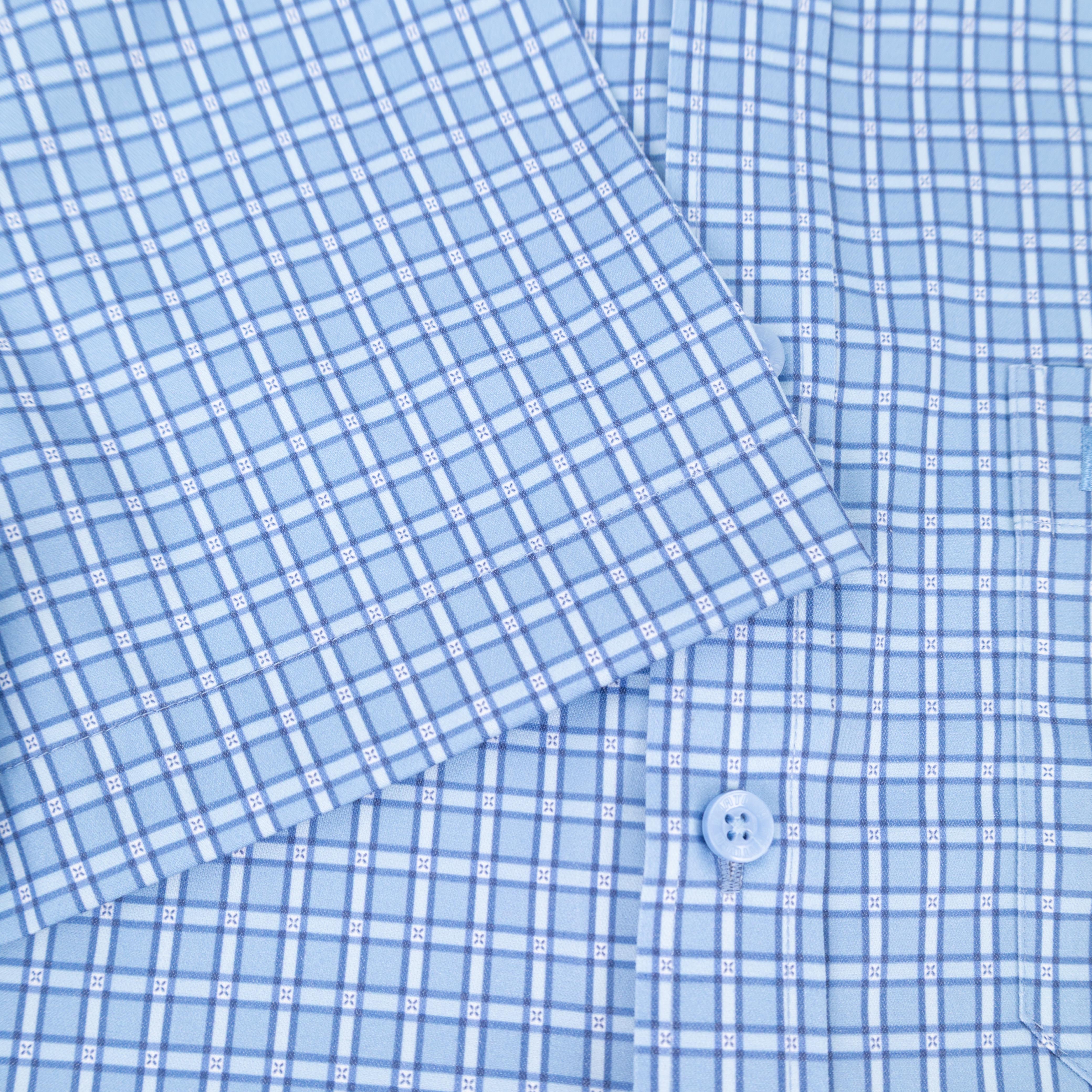 Áo sơ mi nam KHATOCO ngắn tay form Smart Fit lai bầu nhẹ mã A1MN538S2-CNCR875-2711-N