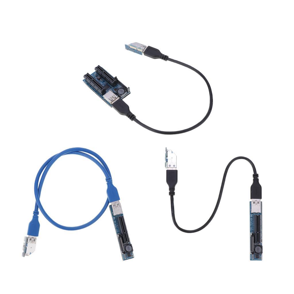 USB 3.0 PCI PCI-E X1 to X4 Extender Riser Card Adapter