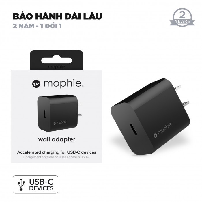 Sạc nhanh Mophie Power Delivery 20W 1 USB-C - Hàng chính hãng