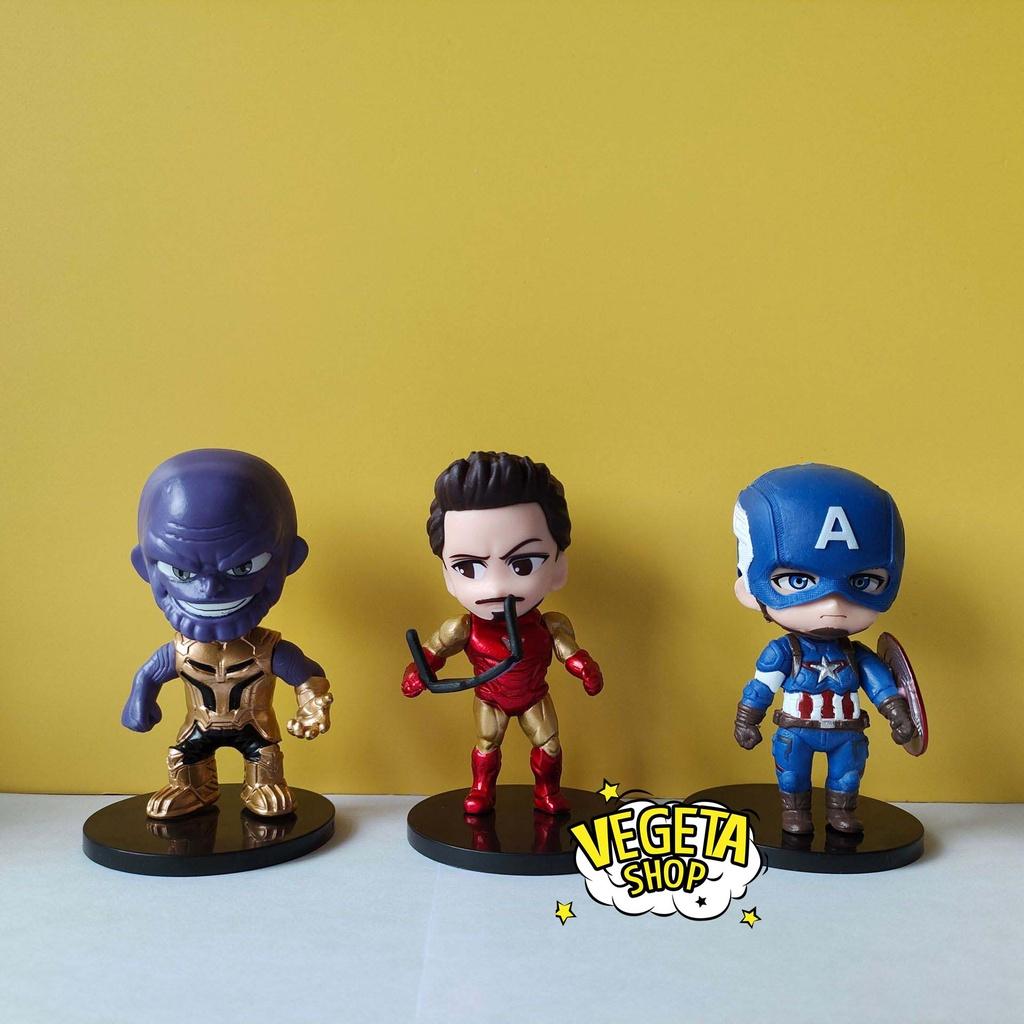 Mô hình Avengers Marvel - Thanos Captain America Iron Man Spider man Hawkeye Black Widow Góa phụ đen - Cao 8~11cm