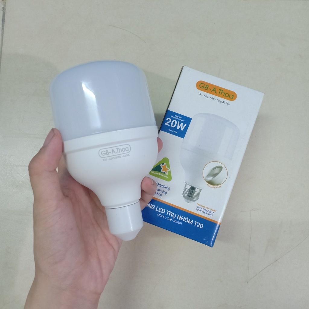 Bóng đèn Led trụ nhôm 60w 50w 40w Thiết Bị Điện G8 ánh sáng trắng tiết kiệm điện bảo hành 1 năm