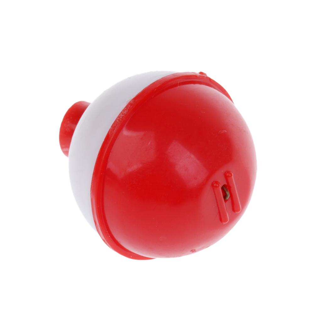 Hard ABS Snap-on Fishing Floats Push Button Float Bobbers Red & White