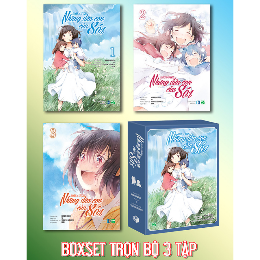 Ame & Yuki - Những Đứa Con Của Sói Boxset 3 Tập