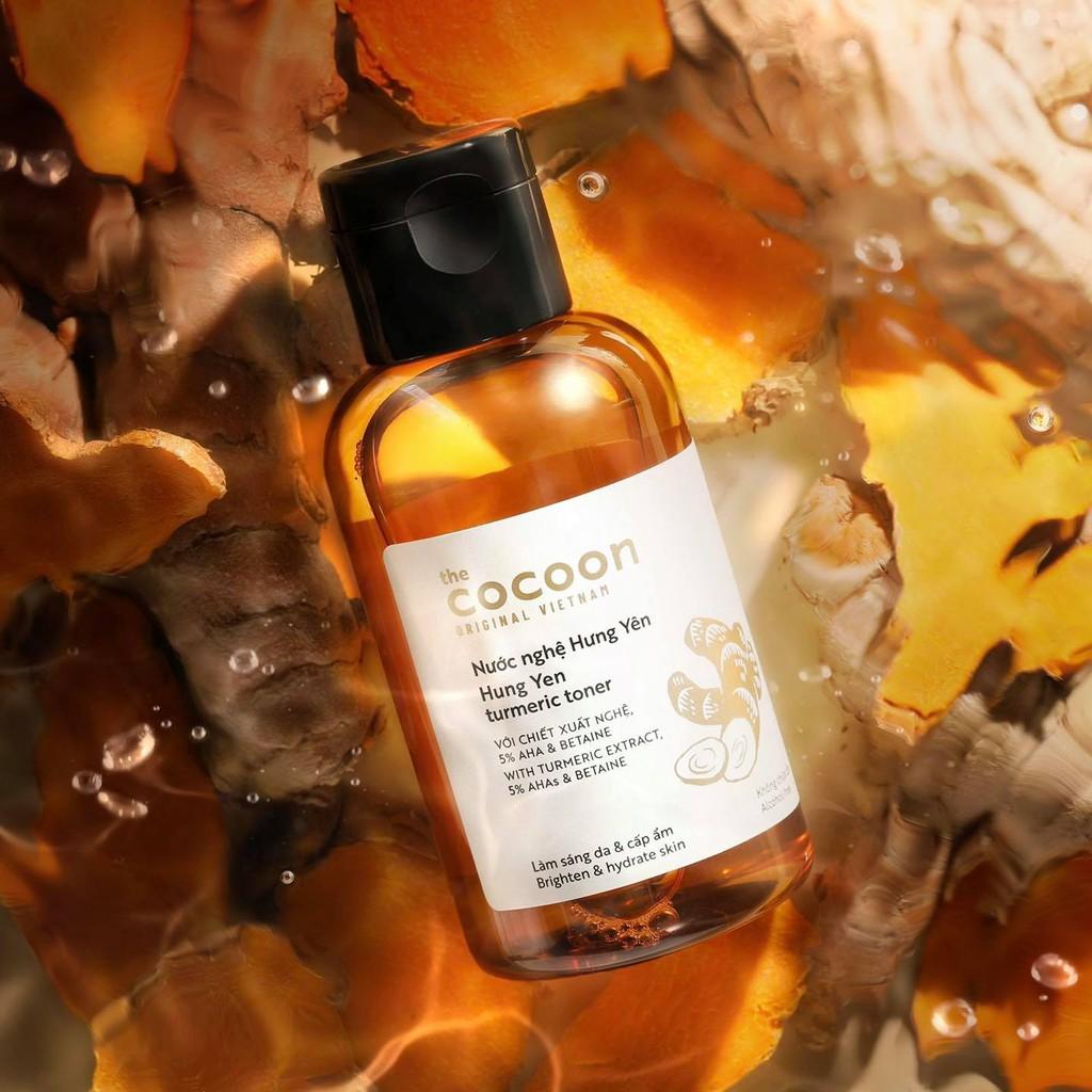 Toner Nước nghệ Hưng Yên cocoon 140ml (Turmeric toner) da sáng mịn rạng rỡ thuần chay