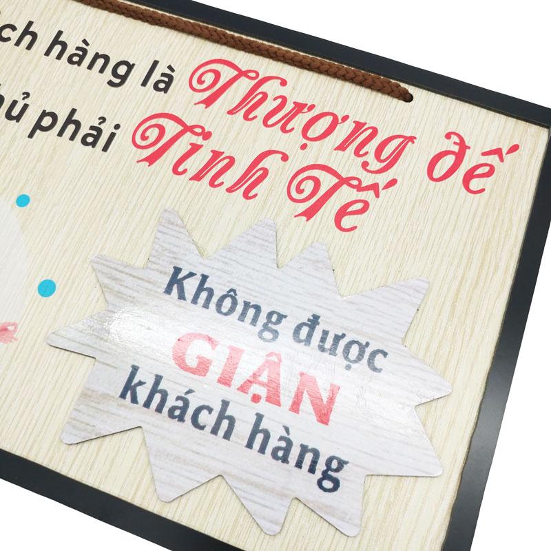 Tranh Gỗ Decor Trang Trí - Ngọc Phương NP004 - Khách Hàng Là Thượng Đế Tự Nhủ Phải Tinh Tế - Không Được Giận Khách Hàng