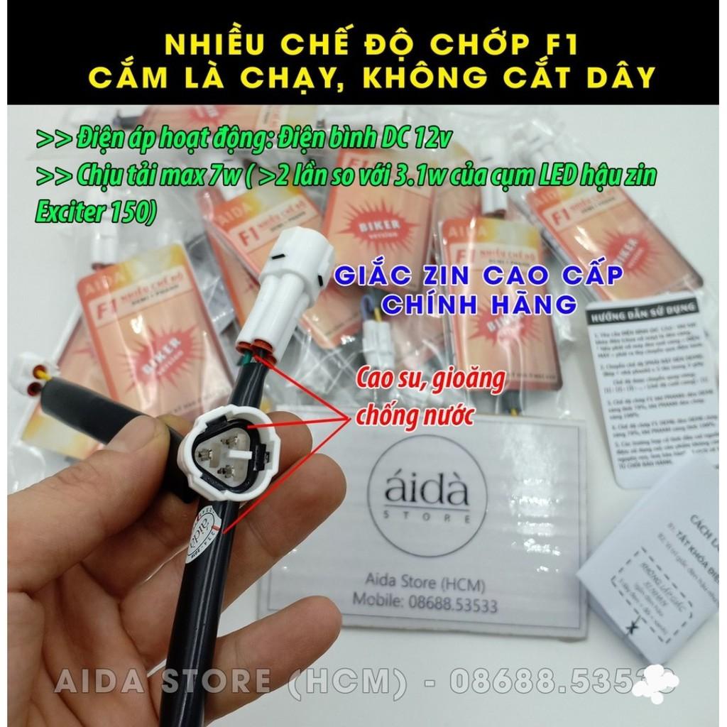 Mạch Stop chớp nháy F1 đèn hậu Ex 150, 155, Winner x mẫu mới sẵn giắc cắm không cần chế