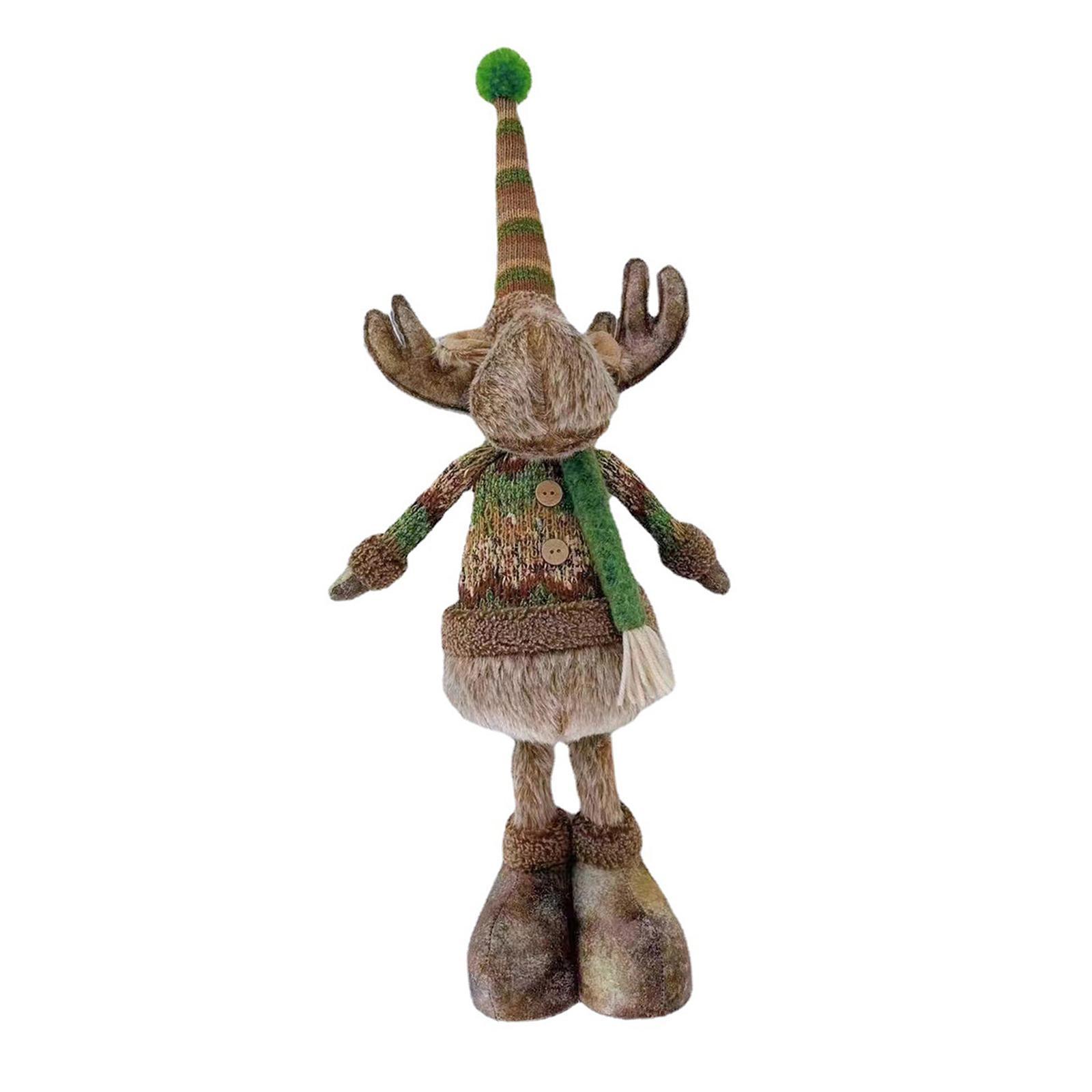 Christmas Reindeer Plush Toy Sculpture Hanging for Table Bedroom Decor