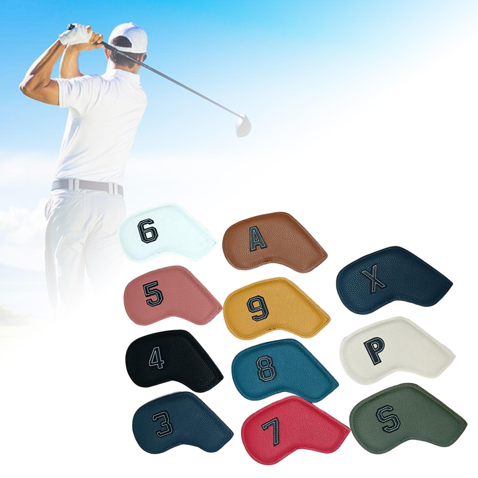 11x Golf Iron Head Covers Set Colorful PU -9 P,A,S, Equipment