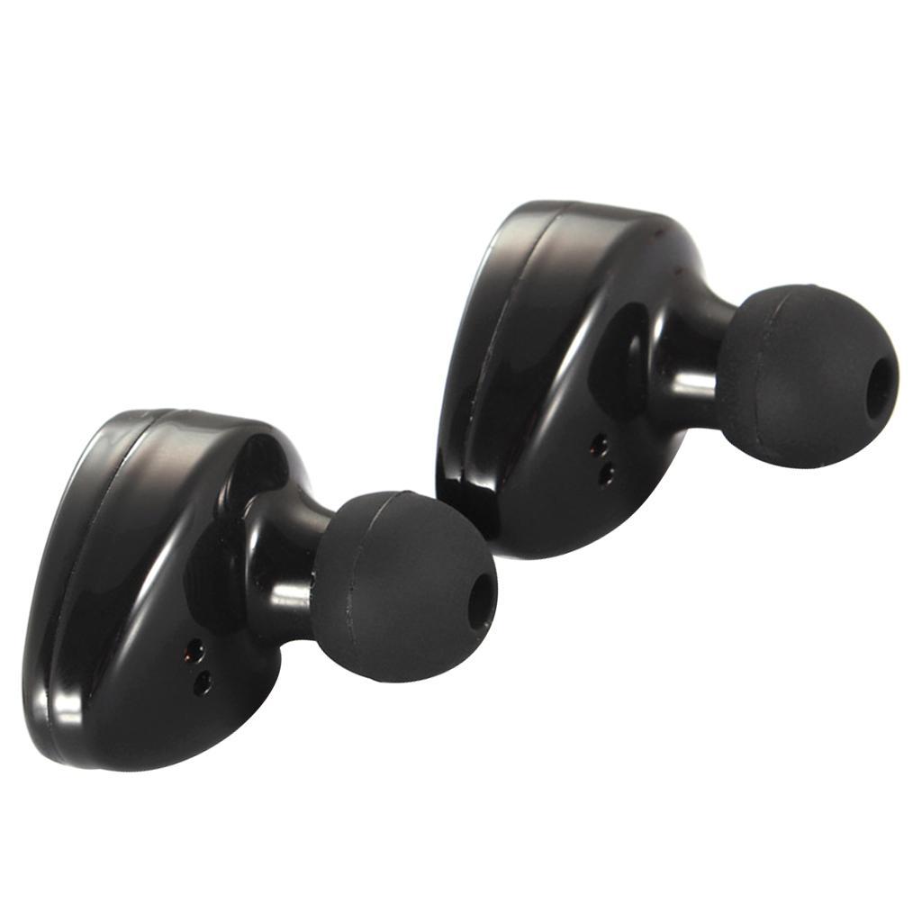 Mini Bluetooth 4.2 Twins Stereo In-Ear Earphone Headset w/ Case Black