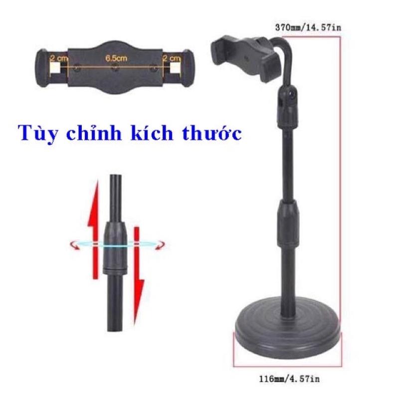 Giá đỡ điện thoại Microphone Stands, kẹp chống lưng 360 ,đế chân tròn để bàn, gia do tiện lợi đa năng