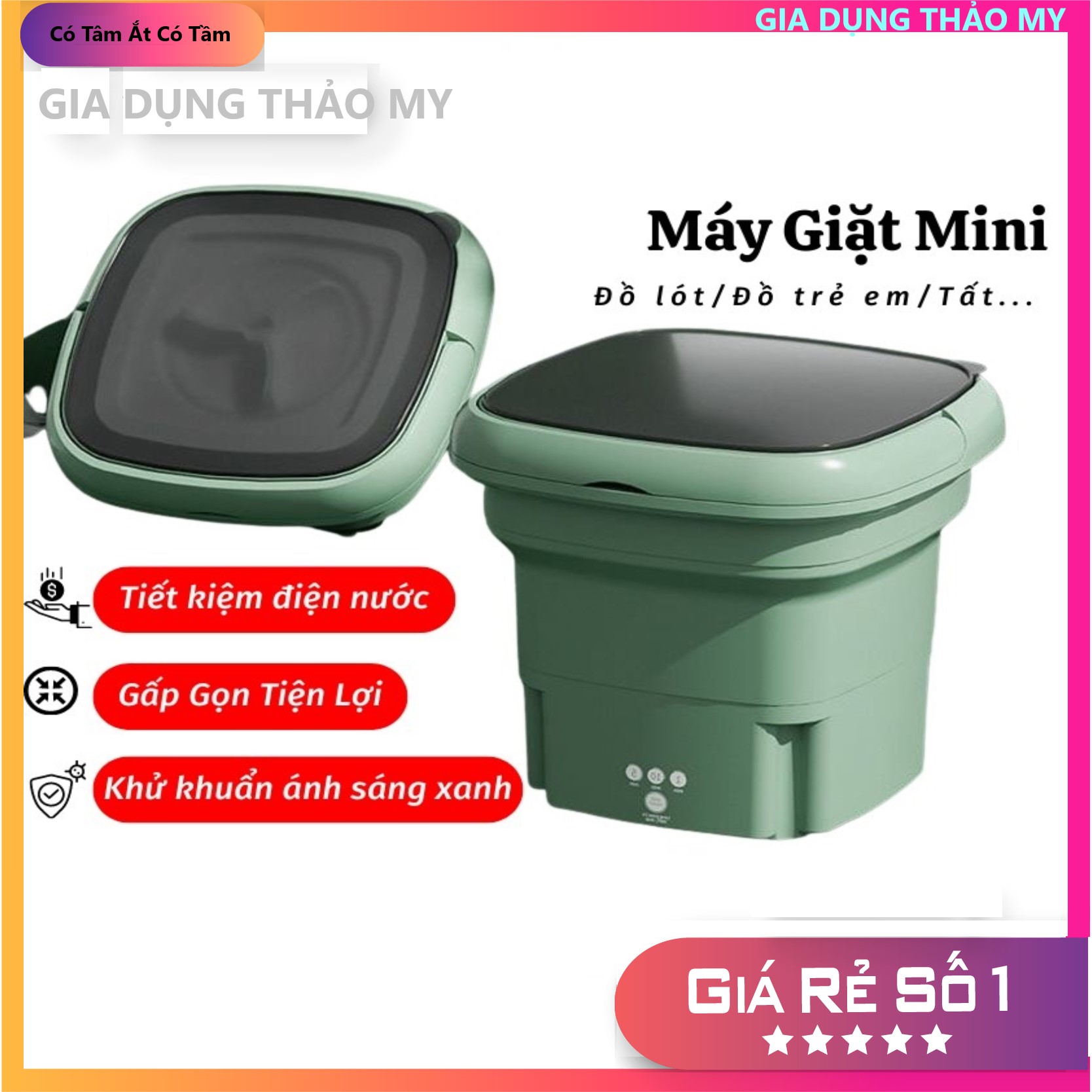 Máy giặt mini gấp gọn du lịch giặt tất đồ lót đồ trẻ em
