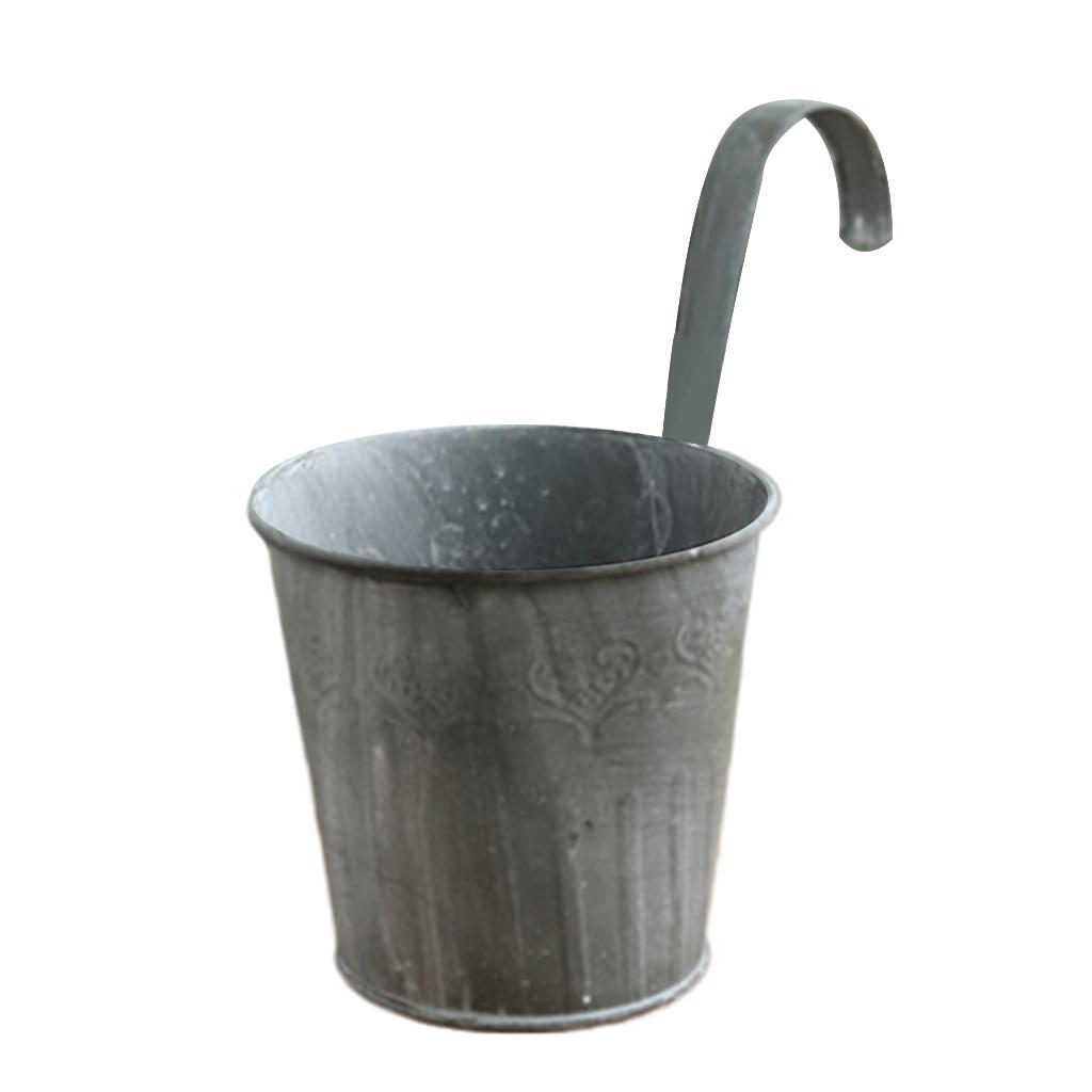 Flower Pot Succulent Bonsai Planter Metal Plant Bucket For Home Garden Yards
