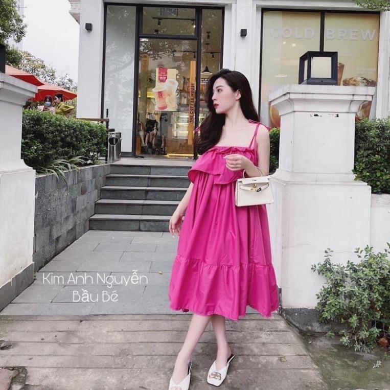 Váy Nữ 2 Dây Bèo Hồng, Đầm 2 Dây Hồng Dáng Xoè Siêu Xinh Có Ảnh Thật Kèm Video ! *